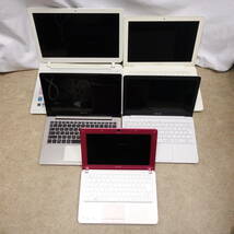 1円スタート ノートパソコン 5台 まとめ売り ジャンク Apple Macbook VAIO PCG-4T1N dynabook T75/NW Corei7 PT75NWP-BHA ASUS E200H X202E_画像1