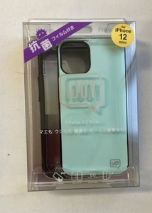 iDress IJOY iPhone 12 mini case cover Impact-proof impact absorption Ag anti-bacterial film attaching / green 