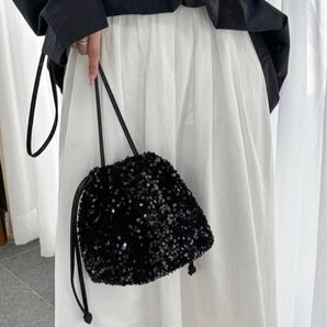 スパンコール2wayショルダー巾着バック