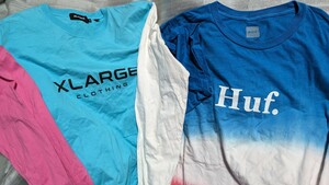 HUF 丈長Tシャツ Lサイズ UNIQLO リンガーTシャツ XLサイズ XLARGE ロンT Mサイズ 送料込み