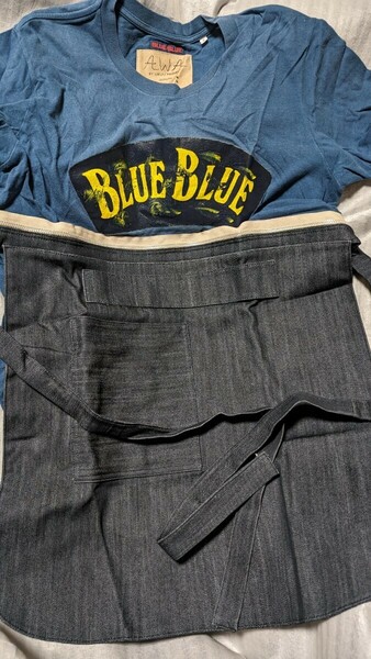 BLUE BLUE AWA BY UKUU PROJECT デニムエプロンドッキングTシャツ 45rpm 3枚まとめて 送料込み