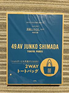 ○雑誌付録　49AV JUNKO SHIMADA TOKYO PARIS 2wayトートバッグ