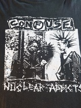 【傷有】CONFUSE /Tシャツ/GISM.ギズム.GAUZE.OUTO.LIP CREAM.愚鈍.S.O.B.COMES.ZOUO.EXECUTE.BAWS.SWANKYS.SYSTEMATIC DEATH._画像3