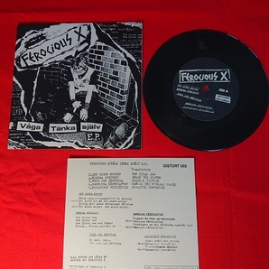 【新品含】FEROCIOUS X/ DEMO EP+編集盤LP+未使用Ｔシャツ3点セット/GISM.GAUZE.SWANKYS.S.D.S.FRAMTID.FRIGORA.GLOOM.LIFE.DISCHARGE.の画像4