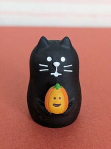 未使用 コンコンブル バラ売り かぼちゃの家族セット 黒猫 かぼちゃ concombre DECOLE まったりマスコット デコレ フィギュア 置物