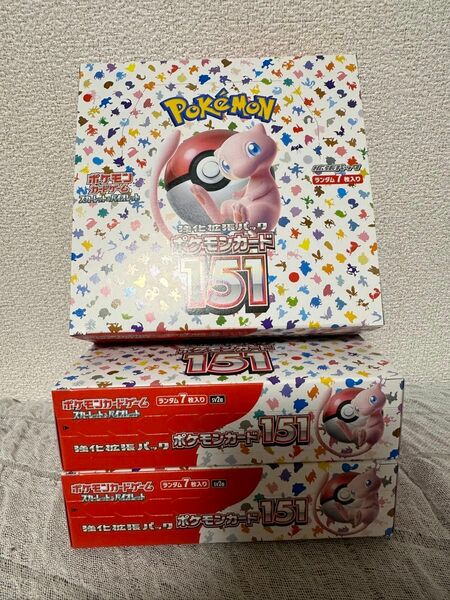 ポケモンカード　151boxシュリンク無し×3box（ペリペリ付）