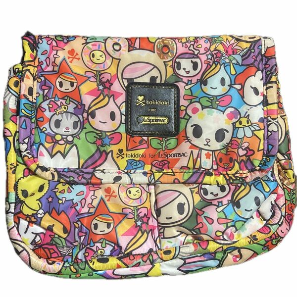 ポッキリSALE！良品 tokidoki for LESPORTSAC トキドキ　レスポートサック　ショルダーバッグ　カラフル柄