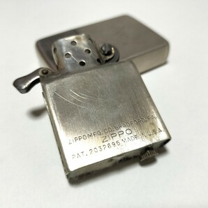 希少 ヴィンテージ ZIPPO ジッポー 1946年 前期 ニッケルシルバー 素地 3バレル センターロング 58mm 14チムニーホール PAT. 2032695の画像7