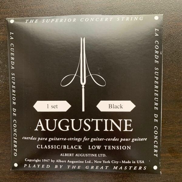 クラシックギター弦 AUGUSTINE BLACK６弦セット