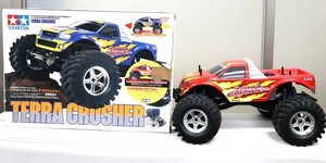 TAMIYA　タミヤ　テラクラッシャー　1/8組立済みエンジンRC4×4　モンスタートラック　レッドボディ　エンジンカー　