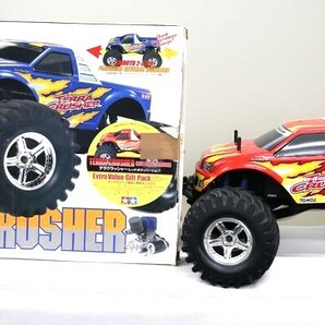 TAMIYA タミヤ テラクラッシャー 1/8組立済みエンジンRC4×4 モンスタートラック レッドボディ エンジンカー の画像1