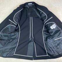 ティノラス　3ピース　スーツ　M セットアップ　黒　最高級　テーラードジャケット　2B ストライプ　ベスト　パンツ　_画像6