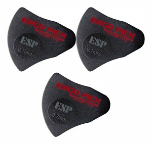 即決◆新品◆送料無料【ピック3枚セット】ESP ERGO PICK 07×3 [0.7mm] 人間工学に基づいて設計された新発想 /メール便