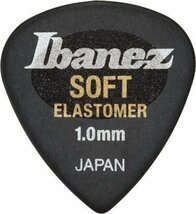 即決◆新品◆送料無料Ibanez EL16ST10S-HBK/10枚セット SOFT 1.0mm ショート ティアドロップ型 新素材エラストマー ギター ピック/メール便_画像2