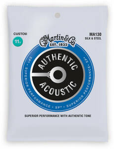 即決◆新品◆送料無料MARTIN MA130×1 Authentic Acoustic SP Silk & Steel コンパウンド弦/メール便