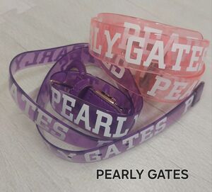PEARLY GATES パーリーゲイツ・クリア ベルト・ ピンク パープル・レディース