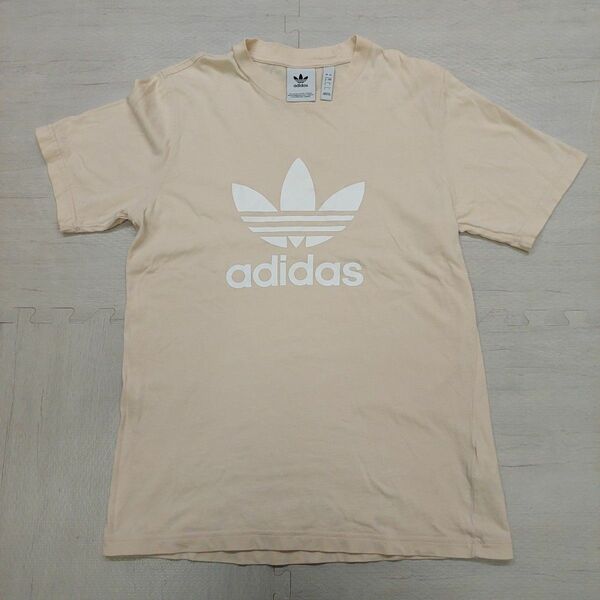 adidas アディダス・ 半袖Tシャツ・ベージュ