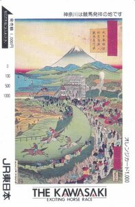 錦絵横浜名所之内根岸競馬　JR東日本フリーオレンジカード