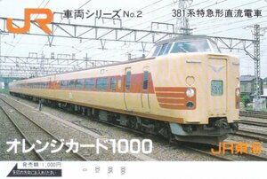 車両シリーズ　381系　JR東海オレンジカード