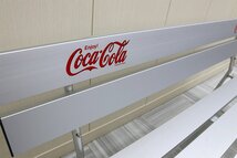 希少！非売品 コカ・コーラCocaCola アルミ製 ベンチ イス 長椅子 幅1500 検：コレクションノベルティグッズペプシ懸賞-2_画像3