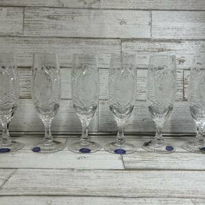 ★[240409-1MA]【現状品】《グラス》DRESDEN KRISTALL/ クリスタル/GLAS/ドイツ製/ドレスデンクリスタル/シャンパングラス/６客の画像8