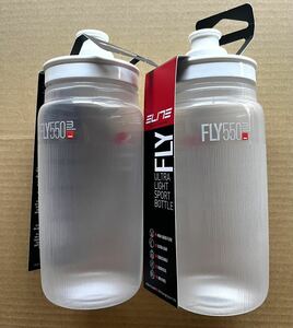 ★2本セット 新品 ELITE FLY TEX 550ml クリア ボトル 軽量 自転車 ウルトラライト ロードバイク MTB グラベル サイクリング ツーリング