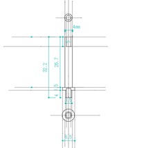 マルチノブシャフトS(4mm) BBSセット2本 (ビス4,ベアリング4,シム：下側6+4枚、上側12+6枚) ステン ダイワ シマノ向 自作 ハンドル @_画像2