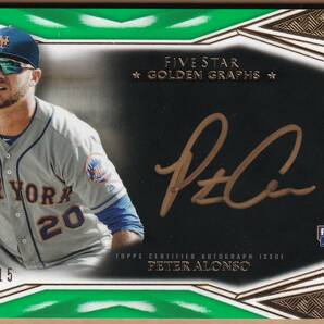 【ピート・アロンソ】2019 TOPPS FIVE STAR GOLDEN GRAPHS AUTOGRAPH 15枚限定 / 直筆サインカード / ルーキーカード【PETER ALONSO】の画像1