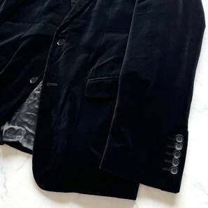 9879 ザラ ZARA MAN ベロア ベルベット テーラード ジャケット 光沢 ブラック 黒 メンズ 54 ＝ XL相当!!の画像4