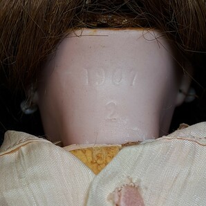 ジュモー/1907年 アンティーク/28cm/オープンマウス/ビスクドール/西洋人形の画像7