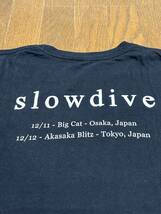 送料無料 古着 バンドTシャツ 中古 slow dive ② ブラック スロウダイヴ 2017日本ツアー Tシャツ_画像4