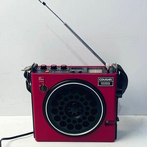 National COUGAR RF-888 ナショナル クーガー レッド ラジオ BCLラジオ 昭和レトロ クーガ 赤色 赤