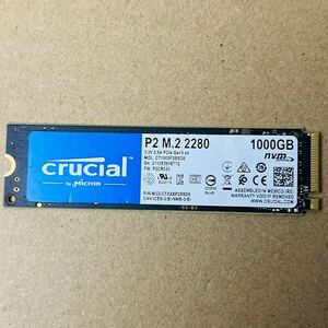 Crucial 1TB P2 M.2 2280 1000GB PCle Gen3 x4 CT1000P2SSD8 M2 SSD NVMe 初期化済 正常動作品 PCパーツ 