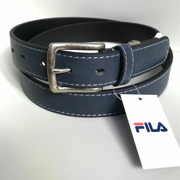 新品 FILA フィラ 紺　メンズ ベルト カジュアル ゴルフ 01 