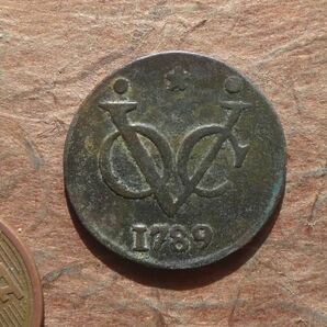 オランダ東インド会社(West Friesland) 1Duit 銅貨 1789年 KM#131 (22.7mm, 3.0g)の画像1