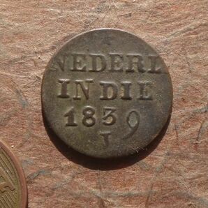 オランダ領東インド（インドネシア） 1Cent 銅貨 1839年J KM#290 (21.1mm, 2.7g)の画像1