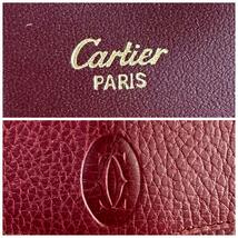 カルティエ Cartier フラットケース カードケース レザー ダークレッド 自00290_画像9