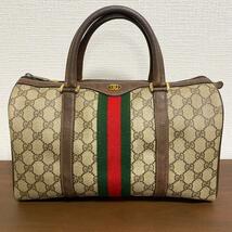 《大特価！》 GUCCI オールドグッチ ボストンバッグ シェリーライン GG柄 7767770_画像2