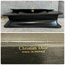 《大特価！》 クリスチャン ディオール Dior チェーン ショルダーバッグ ブラック レザー　0-22229_画像5
