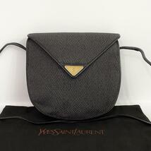 《大特価！》 Yves Saint Laurent イヴサンローラン YSL ショルダーバッグ ゴールド 三角プレート ヴィンテージ 3879143_画像1