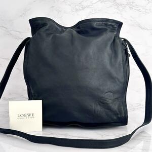 《大特価！》 ロエベ LOEWE ショルダーバッグ アナグラム ナッパレザー ネイビー　7-27715