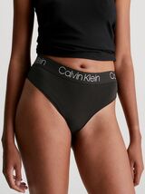 CALVIN KLEIN カルバンクライン ハイウエスト ロゴ ソング Tバック ショーツ ブラック US-S(日本サイズM) 送料無料_画像4