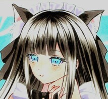 オリジナル手描きイラスト　猫耳　メイド　女の子　ケント紙　B6よりやや小さめ　☆_画像1