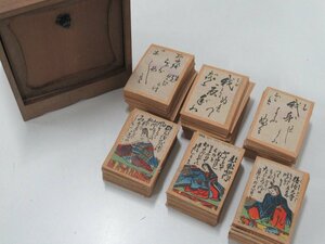 C794◆古玩具 小倉百人一首 歌留多 かるた カルタ 読札100枚 取札100枚 昭和レトロ カードゲーム