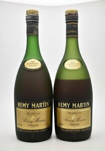 竜酒2660◆1本難あり 未開栓 REMY MARTIN レミーマルタン FINE CHAMPAGNE VSOP 2本 700ml 40度 ブランデー