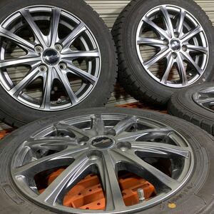 EUROSPEED ユーロスピード 14インチ アルミホイール 4本セット グッドイヤー スタッドレスタイヤ ICENAVI7 155/65R14 N-BOX タント