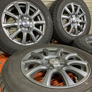 weds AMALIA 14インチ アルミホイール 4本セット ダンロップ スタッドレスタイヤ WINTERMAXX WM02 175/70R14 アクア カローラ キューブ