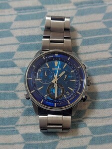 【ジャンク品】SEIKO 腕時計 WIRED クロノグラフVK68-KZ20 AGAW442
