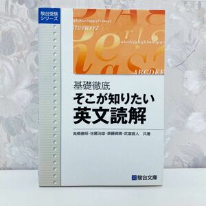 【1円スタート】【2000】【絶版】 基礎徹底そこが知りたい英文読解 大学入試攻略 高橋善昭 佐藤治雄　斎藤資晴 武富直人 駿台文庫