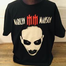 90年代バンド マリリンマンソン　MARILYN MANSON L バンドTシャツ　ロックTシャツ　ブラック_画像2